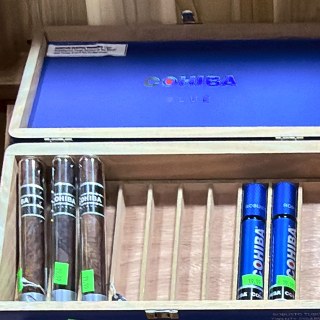 Cohiba Blue box on the shelf at Glen Smoke Shop