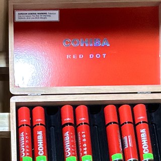 Cohiba Red Dot box on the shelf at Glen Smoke Shop