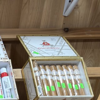Montecristo White Series Toro box on the shelf at Glen Smoke Shop