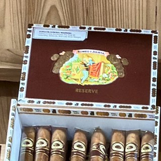 Romeo y Julieta Reserve box on the shelf at Glen Smoke Shop