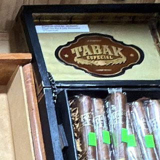 Tabak Especial Drew Estate box on the shelf at Glen Smoke Shop