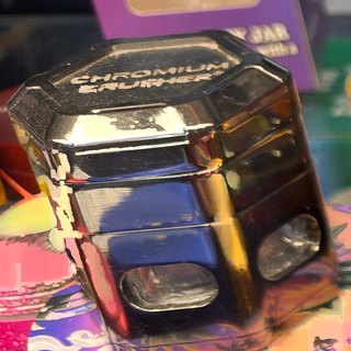 Chromium Crusher 3-Piece Gem-Cut Grinder on the shelf at Glen Smoke Shop