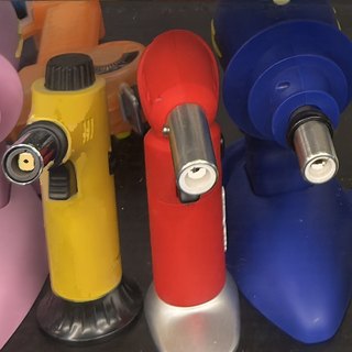 Blue Silicone Torch Lighter on the shelf at Glen Smoke Shop