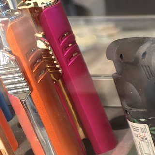Magenta Chrome Torch Lighter on the shelf at Glen Smoke Shop