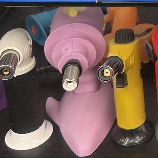 Pink Silicone Torch Lighter on the shelf at Glen Smoke Shop