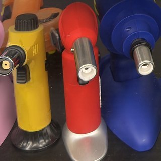 Red Silicone Torch Lighter on the shelf at Glen Smoke Shop