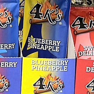 4K's Good Times Tobacco Blueberry Pineapple on the shelf at Glen Smoke Shop