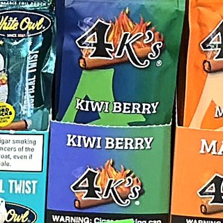 4K's Good Times Tobacco Kiwi Berry on the shelf at Glen Smoke Shop