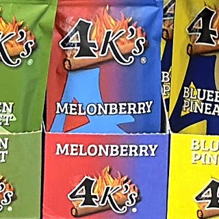 4K's Good Times Tobacco Melonberry on the shelf at Glen Smoke Shop