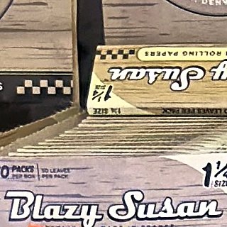 Blazy Susan Premium Rolling Papers 1 1/4 on the shelf at Glen Smoke Shop