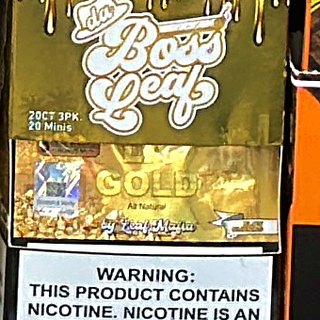 Da Boss Leaf Gold Wraps on the shelf at Glen Smoke Shop