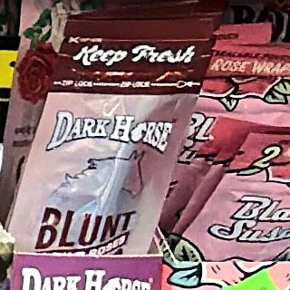 Dark Horse Rose Blunt Wraps on the shelf at Glen Smoke Shop