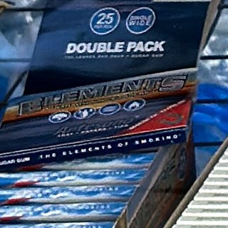 Elements Ultra Thin Rice Papers Single Wide Double Pack (25 per box) on the shelf at Glen Smoke Shop
