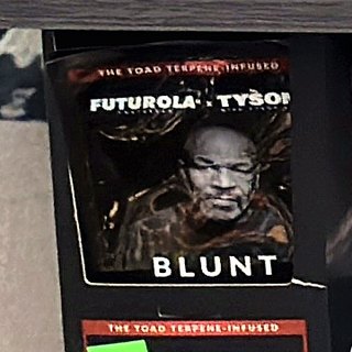 Futurola Tyson 2.0 The Toad Terpene-Infused Tobacco-Free Blunt Wraps on the shelf at Glen Smoke Shop