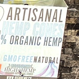 High Hemp Artisanal Organic Hemp Cones on the shelf at Glen Smoke Shop