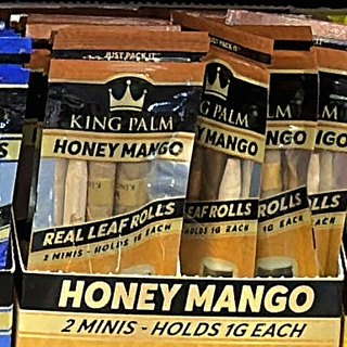 King Palm Honey Mango Real Leaf Rolls on the shelf at Glen Smoke Shop