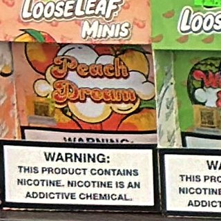 LooseLeaf Peach Dream Wraps on the shelf at Glen Smoke Shop