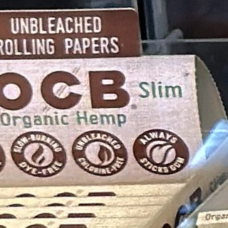OCB Organic Hemp Organic Hemp Slim Rolling Papers on the shelf at Glen Smoke Shop