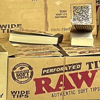 RAW Authentic Soft Tips (50 per pack) on the shelf at Glen Smoke Shop