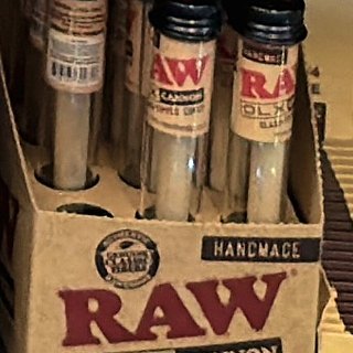 RAW DLX Cannon Glass-Tipped Cone on the shelf at Glen Smoke Shop