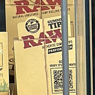 RAW Gummed Perforated Tips on the shelf at Glen Smoke Shop