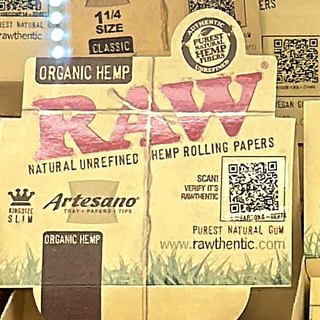 RAW Organic Hemp Artesano Artesano King Size Slim (papers, tips and tray) on the shelf at Glen Smoke Shop