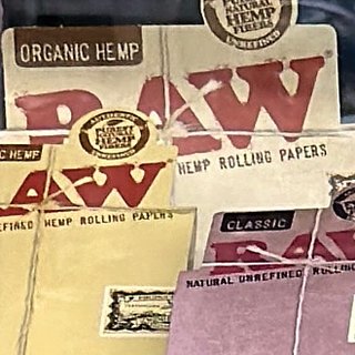 RAW Organic Hemp Organic Hemp Rolling Papers on the shelf at Glen Smoke Shop
