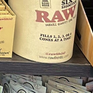 RAW Six Shooter King Size Cone Filler on the shelf at Glen Smoke Shop