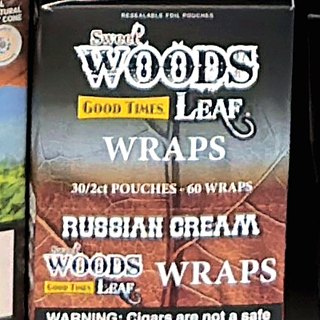 Sweet Woods Good Times Leaf Russian Cream on the shelf at Glen Smoke Shop