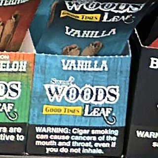 Sweet Woods Good Times Leaf Vanilla on the shelf at Glen Smoke Shop