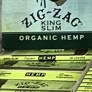 Zig-Zag Organic Hemp King Slim Rolling Papers on the shelf at Glen Smoke Shop