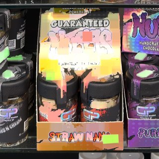 Guaranteed Pharma Nuggs Straw Nana on the shelf at Glen Smoke Shop