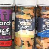 Mellow Fellow Live Resin Delta 9 THC + CBD Apple Rings on the shelf at Glen Smoke Shop