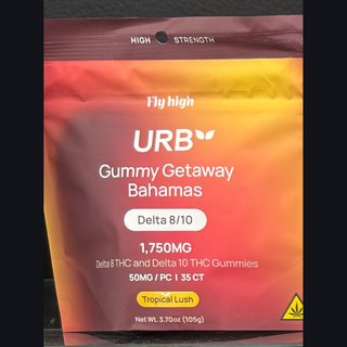 URB Gummy Getaway Bahamas (Tropical Lush) on the shelf at Glen Smoke Shop