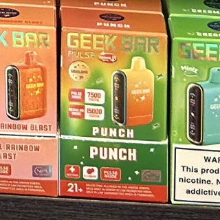 Geek Bar Pulse 15000 Punch on the shelf at Glen Smoke Shop