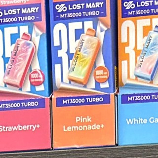 Lost Mary MT35000 Turbo Pink Lemonade+ on the shelf at Glen Smoke Shop