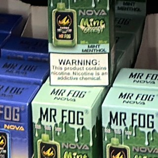 Mr Fog Nova Mint Menthol on the shelf at Glen Smoke Shop