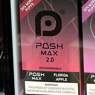 Posh Max 2.0 Florida Apple on the shelf at Glen Smoke Shop